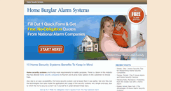 Desktop Screenshot of homeburglaralarmsystems.us